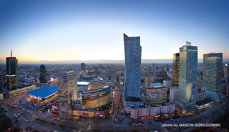 warsaw by night,warszawa noca,panorama